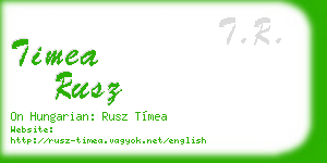 timea rusz business card